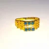 Anillo piedritas azules