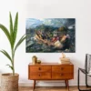 Lienzo 120x80 de Sri Sri Krishna, Radha y las Gopis - Viaje en Barco