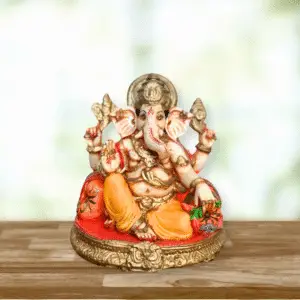 Sri Ganesha pintado a mano resina