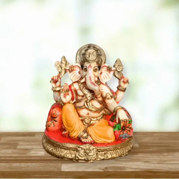 Sri Ganesha pintado a mano resina