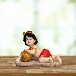 Sri Sri Krishna Gopal de resina pintado a mano