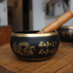 Cuenco tibetano Ashta Dhatu (ocho metales) 11,5 cm con palillo