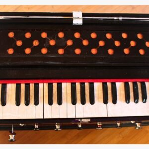 Harmonium profesional de madera original de la India – 54 × 27 cm